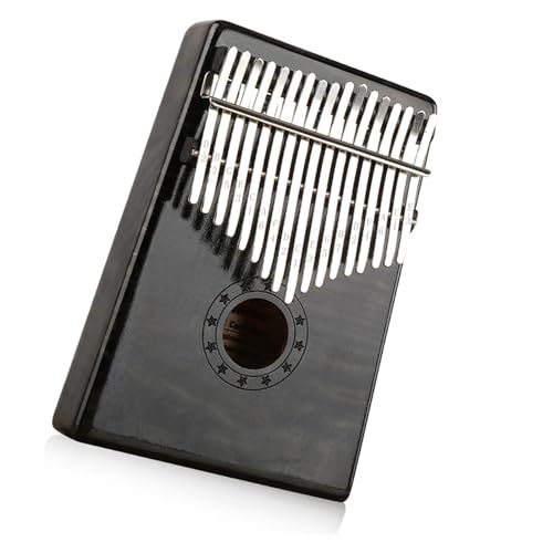 Kalimba Daumenklavier Schwarzes Tigermuster-Ahorn-Kalimba-Daumenklavier 17-Ton-Kalimba-Fingerklavier tragbares Musikinstrument für Anfänger von ALFAAL