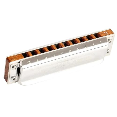 Mundharmonika C Dur 10 Loch Blues Vintage Tuning Warm Wood Comb Mundharmonika Mundharmonika Musikinstrumente(Db) von ALFAAL