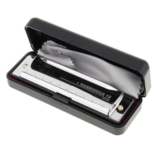 Mundharmonika C Dur 10 Und 24 Loch Mundharmonika 8K Titan Tremolo Tonart C(Type A) von ALFAAL