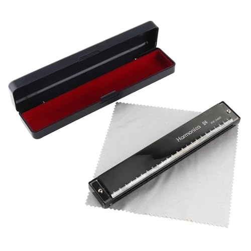 Mundharmonika C Dur 10 Und 24 Loch Mundharmonika 8K Titan Tremolo Tonart C Leistungstyp(Type D) von ALFAAL
