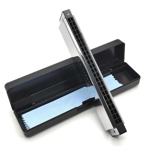 Mundharmonika C Dur 24 Loch Polyphone Mundharmonika C Tonart ABDEF Professionelles Tremolo Instrument(Key of B) von ALFAAL