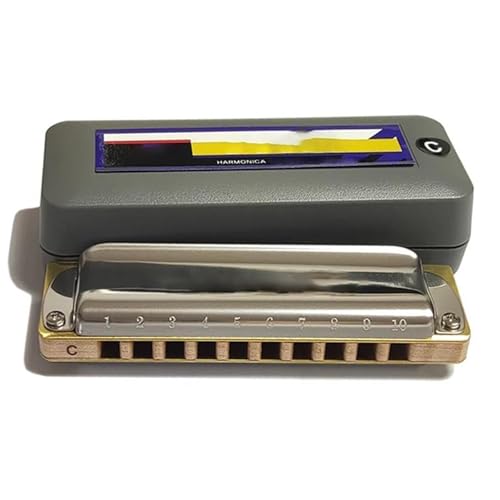 Mundharmonika C Dur Blues Mundharmonika 10 Löcher C Ton Edelstahlabdeckung Ahornkamm Mundharmonika C Dur Blues Mundharmonika 10 Löcher C Ton Edelstahlabdeckung Ahornkamm von ALFAAL