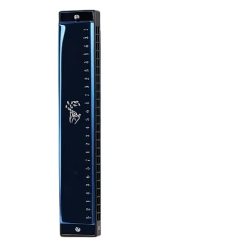 Mundharmonika C Dur Die Polyphone Mundharmonika Mit 24 Löchern Bietet Musikliebhabern Die Beste Luftstromkontrolle(T3 blue) von ALFAAL