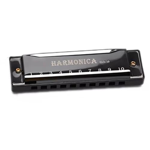 Mundharmonika C Dur Professionelle 10 Loch Mundharmonika In C Tonart Für Anfänger(Black) von ALFAAL