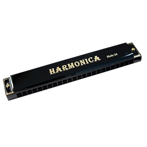 Mundharmonika C Dur Professionelle Mundharmonika Für Anfänger Und Erwachsene 24 Loch Mundharmonika Mit C Stimmung(Black) von ALFAAL