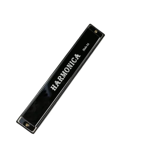 Mundharmonika C Dur Professionelle Mundharmonika Mit 24 Löchern In C Tonart Geeignet Für Musikliebhaber Und Anfänger(Black) von ALFAAL