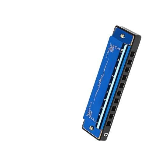 Mundharmonika C Dur Standard Diatonische Mundharmonika Mit 10 Löchern Tonart C 20 Für Anfänger(Blue) von ALFAAL