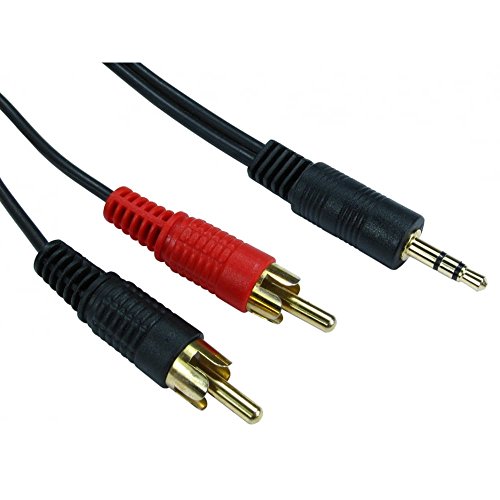 ALIDA SYSTEMS 15m 3.5mm Jack zu 2 x RCA Kabel - Premium Qualität / 24k Gold überzogen/Audio/Stereo/Stecker auf Stecker von ALIDA SYSTEMS