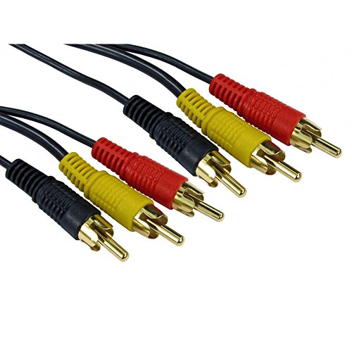 ALIDA SYSTEMS 5m Triple Phono RCA Kabel - Premium Qualität - 24k Gold - Stecker auf Stecker - Links & Rechts Audio - Stereo - 2RCA - 2xRCA von ALIDA SYSTEMS