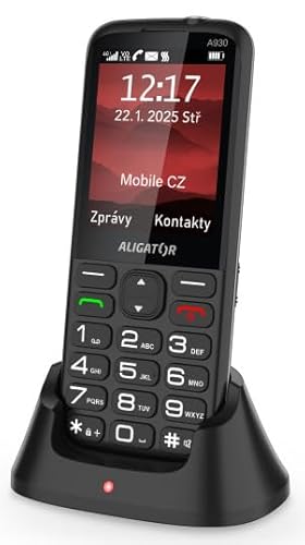 ALIGATOR AZA930B Senioren-Großtasten 4G/LTE Handy mit SOS-Knopf und SOS Locator. Anwendung „Rettung“, Farbdisplay 2,8“, Dual SIM, ohne Ladegerät, Farbe schwarz ALIGATOR AZA930B Senioren-Großtasten 4G/LTE Handy mit SOS-Knopf und SOS Locator. Anwendung „Rettung“, Farbdisplay 2,8“, Dual SIM, ohne Ladegerät, Farbe schwarz von ALIGATOR