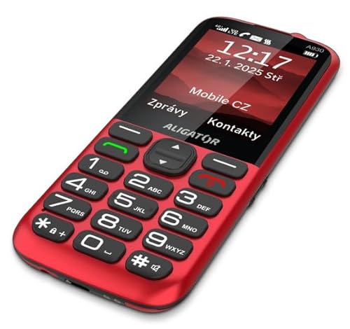 ALIGATOR AZA930R Senioren-Großtasten 4G/LTE Handy mit SOS-Knopf und SOS Locator. Anwendung „Rettung“, Farbdisplay 2,8“, Dual SIM, ohne Ladegerät, Farbe rot ALIGATOR AZA930R Senioren-Großtasten 4G/LTE Handy mit SOS-Knopf und SOS Locator. Anwendung „Rettung“, Farbdisplay 2,8“, Dual SIM, ohne Ladegerät, Farbe rot von ALIGATOR