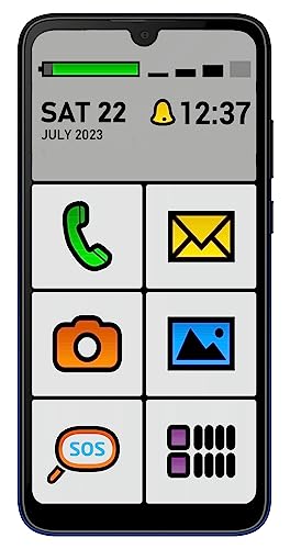 ALIGATOR Smartphone Seniorenhandy AZAS6100SENBX mit 6,3“ HD-IPS 18:9 Farbdisplay, LTE/4G, Dual SIM, Kamera 8 Mpx. Big Launcher Applikation, Farbe Bordeaux. von ALIGATOR