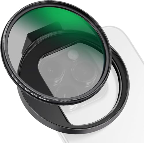 ALILUSSO 67 mm Polarisationsfilter für iPhone, kreisförmige polarisierte Linse mit verbessertem Clip ALILUSSO 67 mm Polarisationsfilter für iPhone, kreisförmige polarisierte Linse mit verbessertem Clip von ALILUSSO