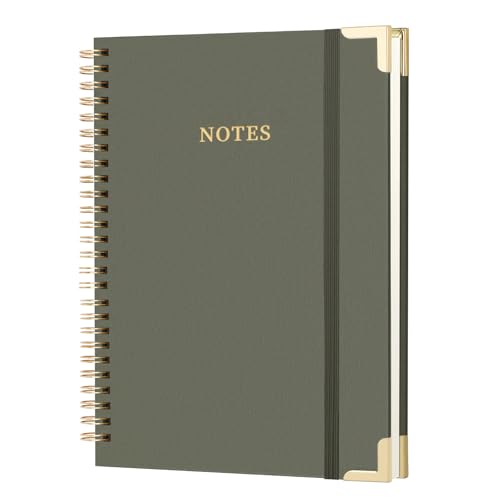 ALKALO Spiralnotizbuch, A4, 100 Seiten, Leinen, Hardcover, College, liniert, Journaling für Arbeit und Notizen, dickes Spiral-Tagebuch zum Schreiben, tägliches Tagebuch, für Damen und Herren, 100 g/m² ALKALO Spiralnotizbuch, A4, 100 Seiten, Leinen, Hardcover, College, liniert, Journaling für Arbeit und Notizen, dickes Spiral-Tagebuch zum Schreiben, tägliches Tagebuch, für Damen und Herren, 100 g/m² von ALKALO