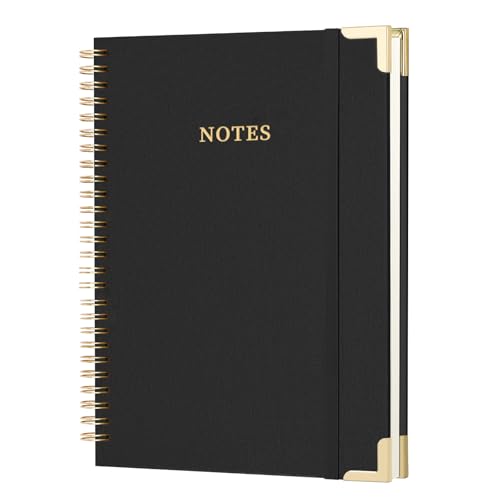 ALKALO Spiralnotizbuch, A4, 100 Seiten, Leinen, Hardcover, College, liniert, Journaling für Arbeit und Notizen, dickes Spiral-Tagebuch zum Schreiben, tägliches Tagebuch für Damen und Herren, 100 g/m² ALKALO Spiralnotizbuch, A4, 100 Seiten, Leinen, Hardcover, College, liniert, Journaling für Arbeit und Notizen, dickes Spiral-Tagebuch zum Schreiben, tägliches Tagebuch für Damen und Herren, 100 g/m² von ALKALO