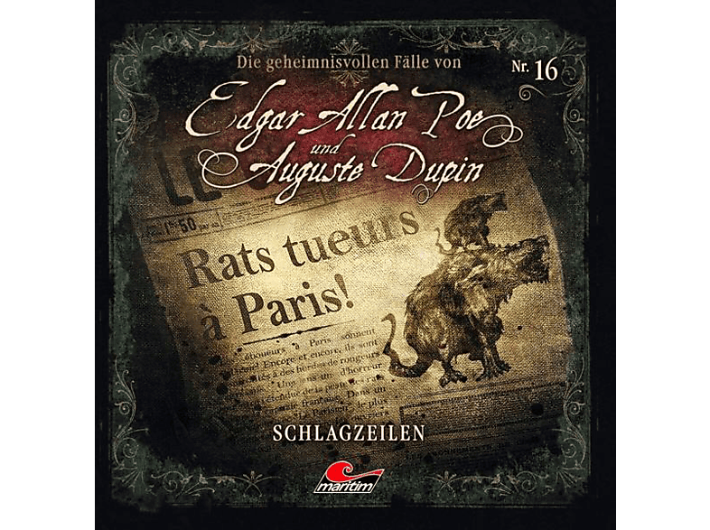 Poe,Edgar Allan/Dupin,Augustine - Folge 16-Schlagzeilen (CD) von ALL EARS