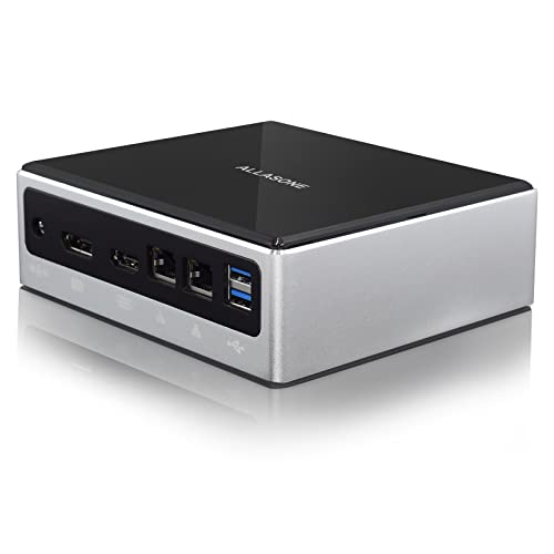 ALLASONE Mini Computer Core i5 10210U,Mini PC Windows 11 8GB RAM DDR4 128GB NVME SSD,Mini Desktop PC HDMI DP Type-C USB 3.0 WiFi BT4.2 Business PC von ALLASONE