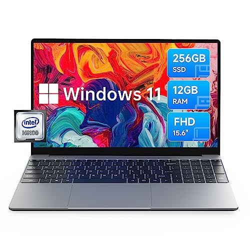 ALLDOCUBE GTBook 15 Laptop, 15.6 Zoll FHD IPS 1920x1080, Intel Celeron N5100, 12GB RAM, 256GB SSD, 2.4+5GHz WiFi, BT 5.0, Typ C, USB 3.0, HDMI, Windows 11, Grau von ALLDOCUBE