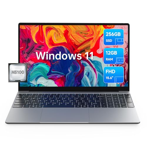 ALLDOCUBE GTBook 15 Laptop, 15.6 Zoll FHD IPS 1920x1080, Intel Celeron N5100, 12GB RAM, 256GB SSD, 2.4+5GHz WiFi, BT 5.0, Typ C, USB 3.0, HDMI, Windows 11, Grau von ALLDOCUBE