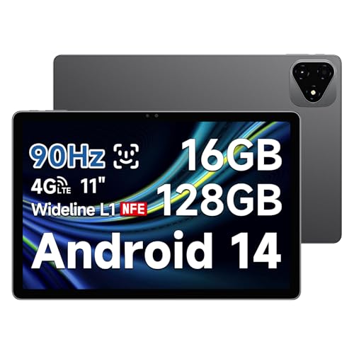 ALLDOCUBE iPlay60 Pro 11 Zoll Android 14 Tablet, MTK G99 Gaming PC Mit 4 Lautsprecher, FHD 1920×1200 90Hz, 16GB RAM 128GB ROM/1.5TB TF, Face ID, Widevine L1, 7000mAh 18W PD, 4G LTE, GPS von ALLDOCUBE