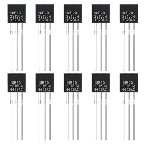 ALLECIN 10 Stück DS18B20 Temperatursensor Digitaler Für Arduino Und Raspberry Pi -55°C bis +125°C von ALLECIN