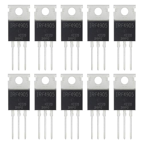 ALLECIN 10 Stück IRF4905 IRF4905P IRF4905PBF MOSFET Transistoren Leistungs Halbleiterprodukte 55V 74A P-Kanal Mosfets Transistor 55 Volt 74 Ampere TO-220 von ALLECIN