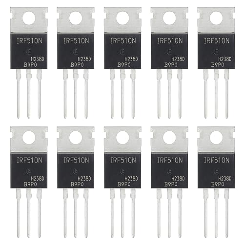 ALLECIN 10 Stück IRF510 IRF510N IRF510NPBF MOSFET Transistoren Leistungs Halbleiterprodukte 5,6A 100V N-Kanal MOSFETS Transistor 5,6 Ampere 100 Volt TO-220 von ALLECIN