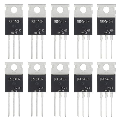 ALLECIN 10 Stück IRF540 IRF540N IRF540NPBF MOSFET Transistoren Leistungs Halbleiterprodukte 33A 100V N-Kanal MOSFETS Transistor 33Ampere 100Volt TO-220 von ALLECIN