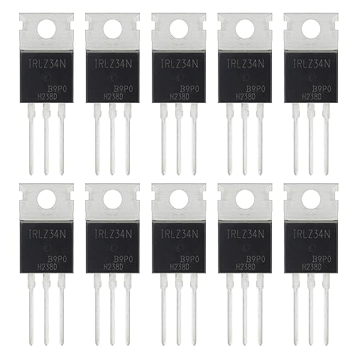 ALLECIN 10 Stück IRLZ34N IRLZ34 IRLZ34NPBF MOSFET-Transistoren 30A 55V N-Kanal-Leistungs-Mosfets-Transistor 30 Ampere 55 Volt TO-220 von ALLECIN