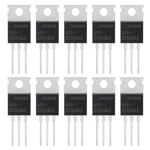 ALLECIN 10 Stück RFP30N06LE P30N06LE RFP30N06 30N06LE N-Kanal-Leistungs-MOSFET-Transistoren 30A 60V Halbleiterprodukte MOSFETS-Transistor 30 Ampere 60 Volt TO-220 von ALLECIN