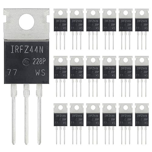 ALLECIN 20 Stück IRFZ44N IRFZ44 FZ44N IRLZ44NPBF IRFZ44PBF MOSFET-Transistoren Leistungstransistor Gleichrichters 49 A 55 V N-Kanal-Gleichrichter 49 Ampere 55 Volt TO-220 von ALLECIN