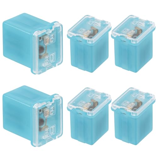 ALLECIN 20A Blocksicherung Niedriges Profil 20Ampere Low Profile Box Shaped Fuse Auto Sicherungen Niedrigprofil Kfz Sicherung für LKW PKW (Packung mit 6 Stück) von ALLECIN