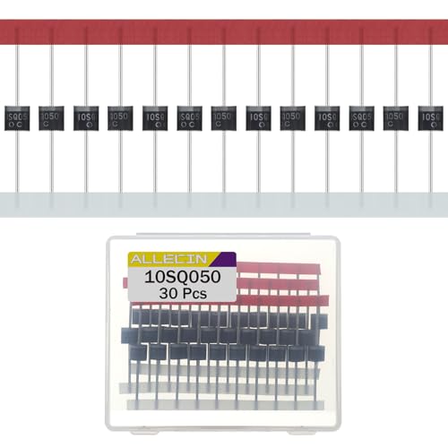 ALLECIN 30 Stück 10SQ050 Schottky Diode Gleichrichter 10A 50V R-6 Axial Dioden Gleichrichterdiode 10Amp 50Volt Rectifier Diodes für Solarpanel von ALLECIN