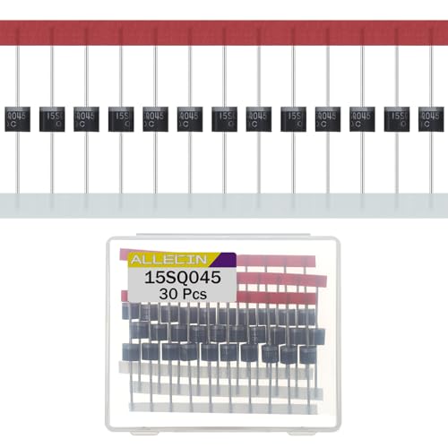 ALLECIN 30 Stück 15SQ045 Schottky Diode Gleichrichter 15A 45V R-6 Axial Dioden Gleichrichterdiode 15Amp 45Volt Rectifier Diodes für Solarpanel von ALLECIN