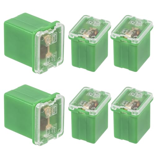 ALLECIN 40A Blocksicherung Niedriges Profil 40Ampere Low Profile Box Shaped Fuse Auto Sicherungen Niedrigprofil KFZ Sicherung für LKW PKW (Packung mit 6 Stück) von ALLECIN