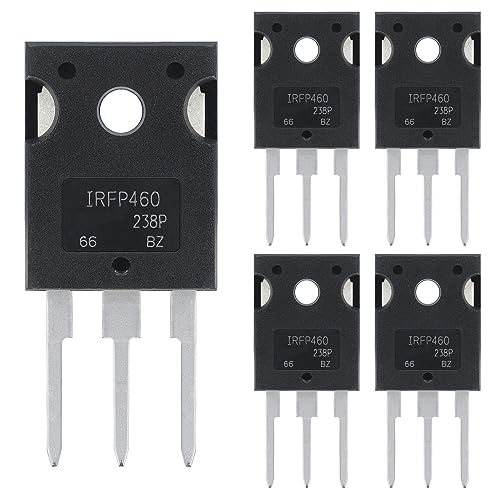 ALLECIN 5 Stück IRFP460 IRFP460N IRFP460NPBF MOSFET-Transistoren Leistungs Halbleiterprodukte 20A 500V N-Kanal MOSFETS Transistor 20 Ampere 500 Volt TO-247 von ALLECIN