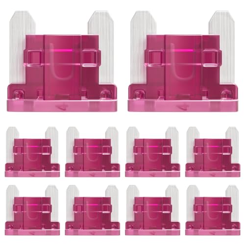 ALLECIN 50 Stück 4A Micro KFZ Sicherungen Mikro 4Ampere Autosicherungen Low Profile Mini 4Amp Flachsicherungen Stecksicherung Niedriges Profil Auto Sicherung für Wohnmobil PKW LKW von ALLECIN