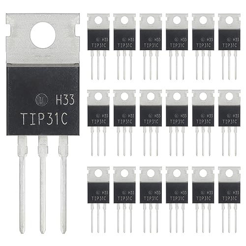 ALLECIN TIP31C TIP31 Transistor NPN Silizium Leistungstransistor 3A 100V Darlington Transistoren für Heimwerker TO-220 (Packung mit 20 Stück) von ALLECIN