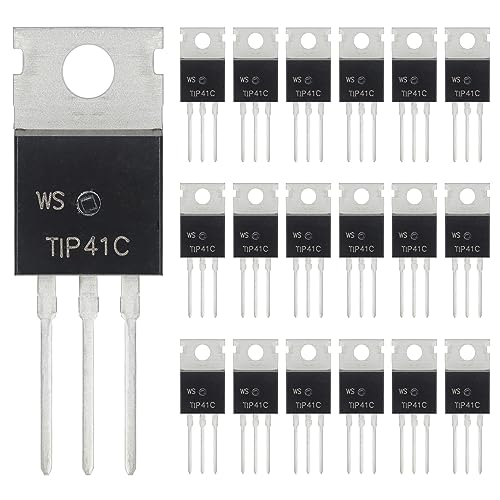 ALLECIN TIP41C TIP41 NPN Transistor 6A 100V Darlington Silizium Leistungstransistoren 3-Polig TO-220 (Packung mit 20 Stück) von ALLECIN