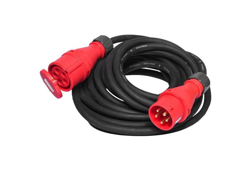 ALLEGRA 10 m CEE 400 V/16A Verlängerungskabel Gummi H07RN-F 5G 2.5 mm² Verlängerungskabel, CEE Starkstromstecker, (1000 cm) von ALLEGRA