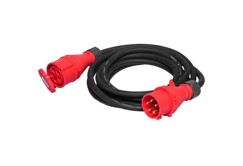 ALLEGRA 5 m CEE 400 V/16A Verlängerungskabel Gummi H07RN-F 5G 2.5 mm² Verlängerungskabel, CEE Starkstromstecker, (500 cm) von ALLEGRA