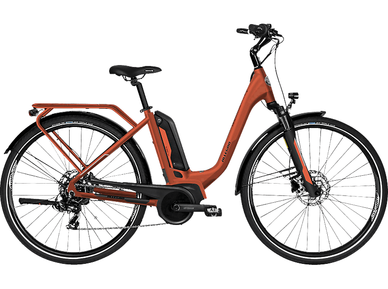 ALLEGRO City Plus ACL°02 Citybike (Laufradgröße: 28 Zoll, Rahmenhöhe: 48 cm, Unisex-Rad, 400 Wh, Salmon) von ALLEGRO