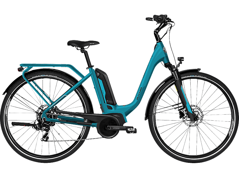 ALLEGRO City Plus Citybike (Laufradgröße: 28 Zoll, Rahmenhöhe: 48 cm, Unisex-Rad, 400 Wh, Lagoon) von ALLEGRO