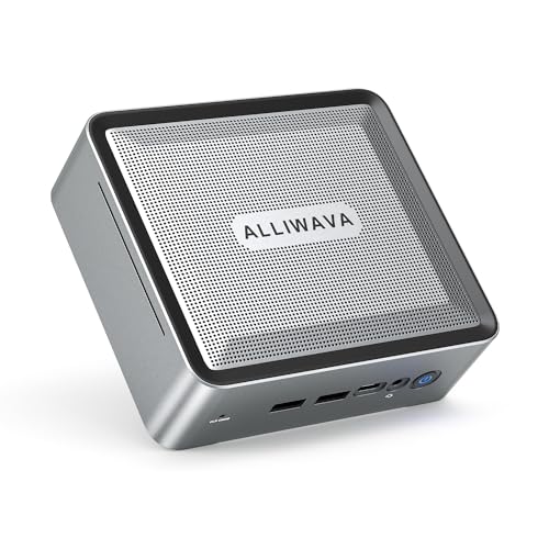 ALLIWAVA U58 Mini PC AMD Ryzen 7 5800U 32GB DDR4 512GB SSD, bis zu 4.4 GHz, WiFi 6 & BT5.2, 2X HDMI & USB-C, kompakter und leistungsstarker Desktop-PC für Büro, Home-Office und Multimedia von ALLIWAVA