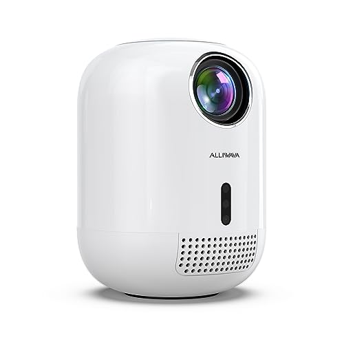 [Auto Focus/Keystone] Portable Mini Projector with 5G WiFi 6 and Bluetooth, 4K Native 1080P Outdoor Movie Projector,Smart Home Projector Compatible with iOS/Android/HDMI/USB von ALLIWAVA