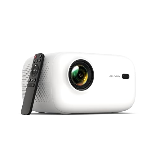 Beamer, 4K Mini Beamer mit Wifi6 Bluetooth, FHD 1080P 18000 Lumen Portable Beamer Unterstützung Elektrischer Fokus & Vertikaler Keystone, PR550 Projektor Heimkino Kompatibel mit Fire Stick, Laptop von ALLIWAVA