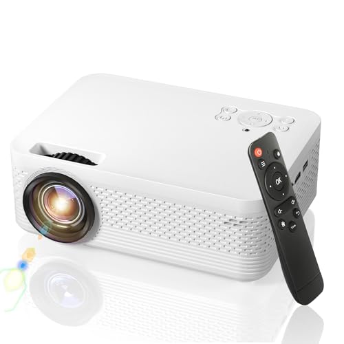 Mini Beamer – ALLJOY Video Beamer Full HD 1080P unterstützt, 300 ANSI 11500 Lumen 2.4GHz/5GHz WiFi 195''Großbild, Beamer Heimkino Kompatibel von ALLJOY