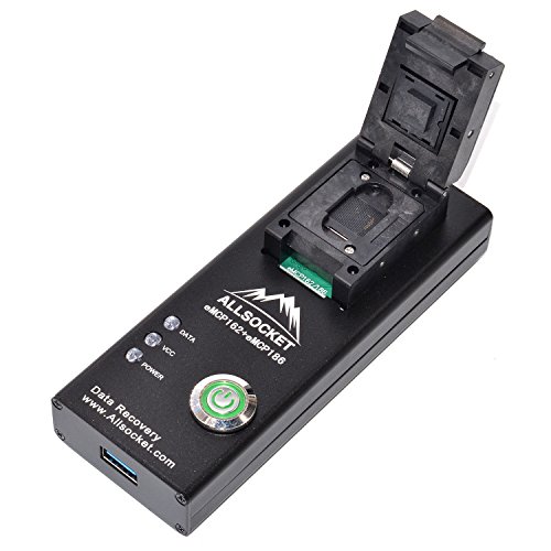 BGA162 Flash Memory Chip-off Tool[ALLSOCKET]eMCP162/186-USB3.0 Reader FBGA162/186 KMK2U000VM-B604 Memory Retrieve SMS Cameras Photos Video Contacts APP Water Damage Android Cellphone von ALLSOCKET