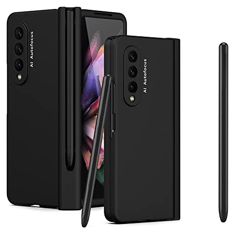 ALLUPS mit Touch Stylus Pen für Samsung Galaxy Z Fold 4 3 2 5G Hülle Hinge Pen Slot Frontscheibe Glasschutz, Schwarz, mit Stift, für Galaxy Z Fold 4 ALLUPS mit Touch Stylus Pen für Samsung Galaxy Z Fold 4 3 2 5G Hülle Hinge Pen Slot Frontscheibe Glasschutz, Schwarz, mit Stift, für Galaxy Z Fold 4 von ALLUPS