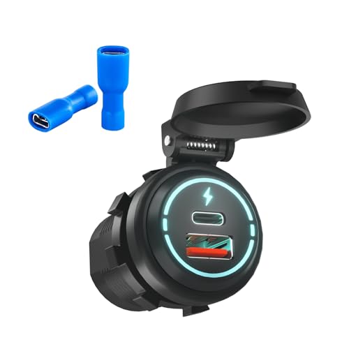 ALLWSLucky 12V USB Steckdose Auto Ladegerät, PD3.0 30W & QC 3.0 US B C Steckdose 12V / 24v Auto, USB Ladesteckdose Motorrad für Wohnmobil Boot Yacht LKW Wohnwagen ALLWSLucky 12V USB Steckdose Auto Ladegerät, PD3.0 30W & QC 3.0 US B C Steckdose 12V / 24v Auto, USB Ladesteckdose Motorrad für Wohnmobil Boot Yacht LKW Wohnwagen von ALLWSLucky